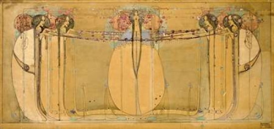The May Queen Canvas Art - Margaret Macdonald Mackintosh (10 x 20)
