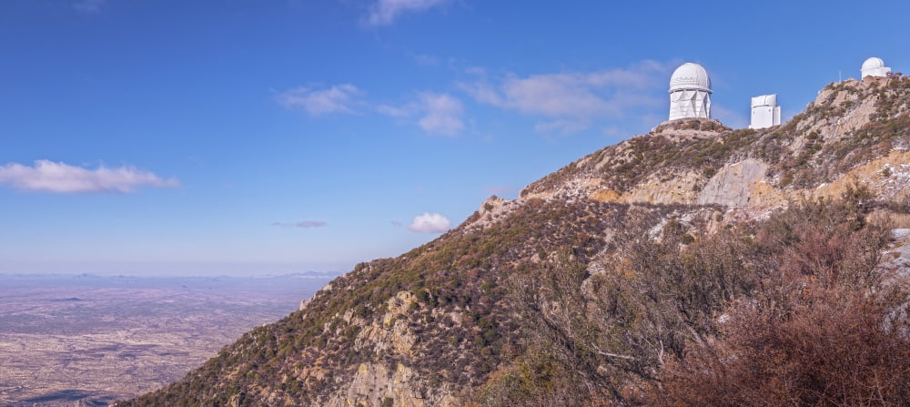 The Mayall Observatory atop Kitt Peak overlooking Tucson Arizona Canvas Art - John DavisStocktrek Images (42 x 19)