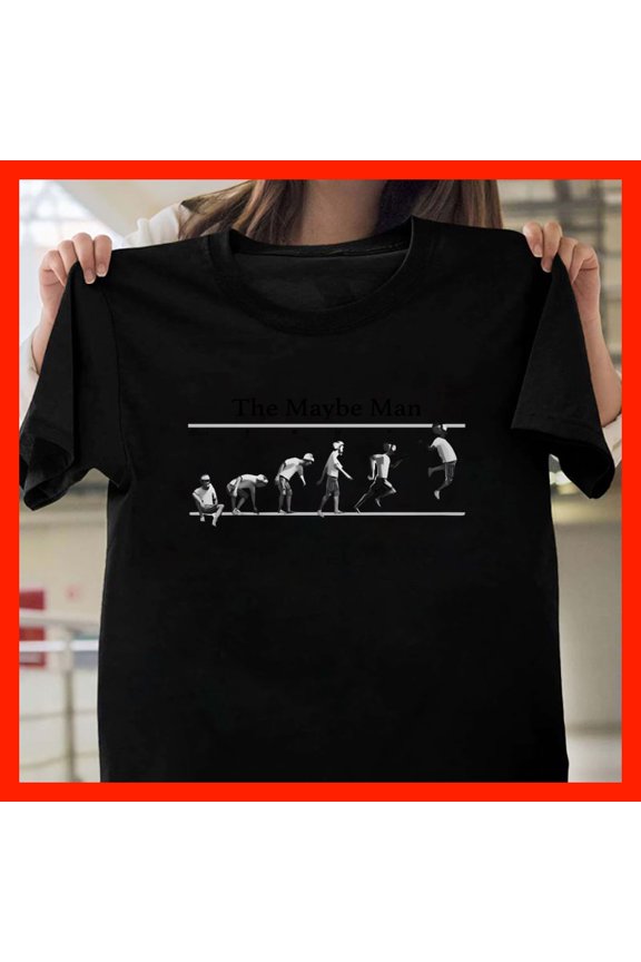 The Maybe Man Evolution T-Shirt - Funny Science Humor Graphic Tee T1564, Softstyle for Unisex, Inclusive Sizing to 5XL