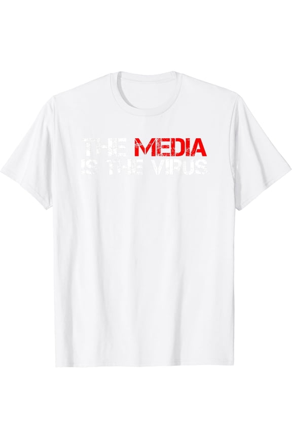 The Media Is The Virus Fake News Graphic T-Shirt
