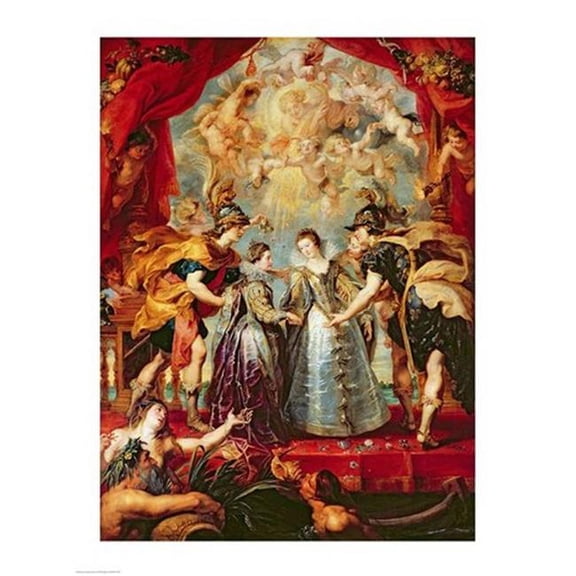 The Medici Cycle Exchange of The Two Princesses of France & Spain Poster Print by Peter Paul Rubens - 18 x 24 in.