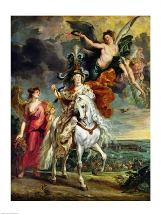 The Medici Cycle The Triumph of Juliers Canvas Art - Peter Paul Rubens (18 x 24)