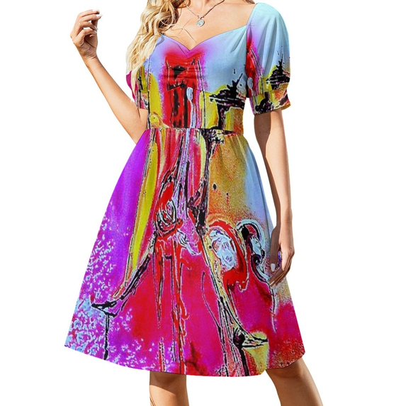 The Medieval Knight neon Sleeveless Dress elegant and pretty women's dresses
