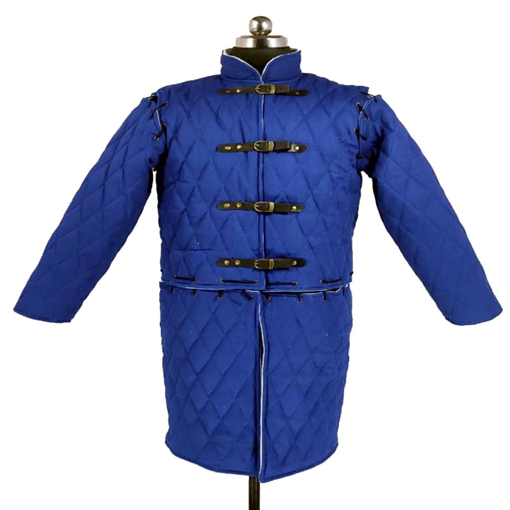 The Medievals Men Fancy Dress Thick Padded Full Sleeves Gambeson Coat