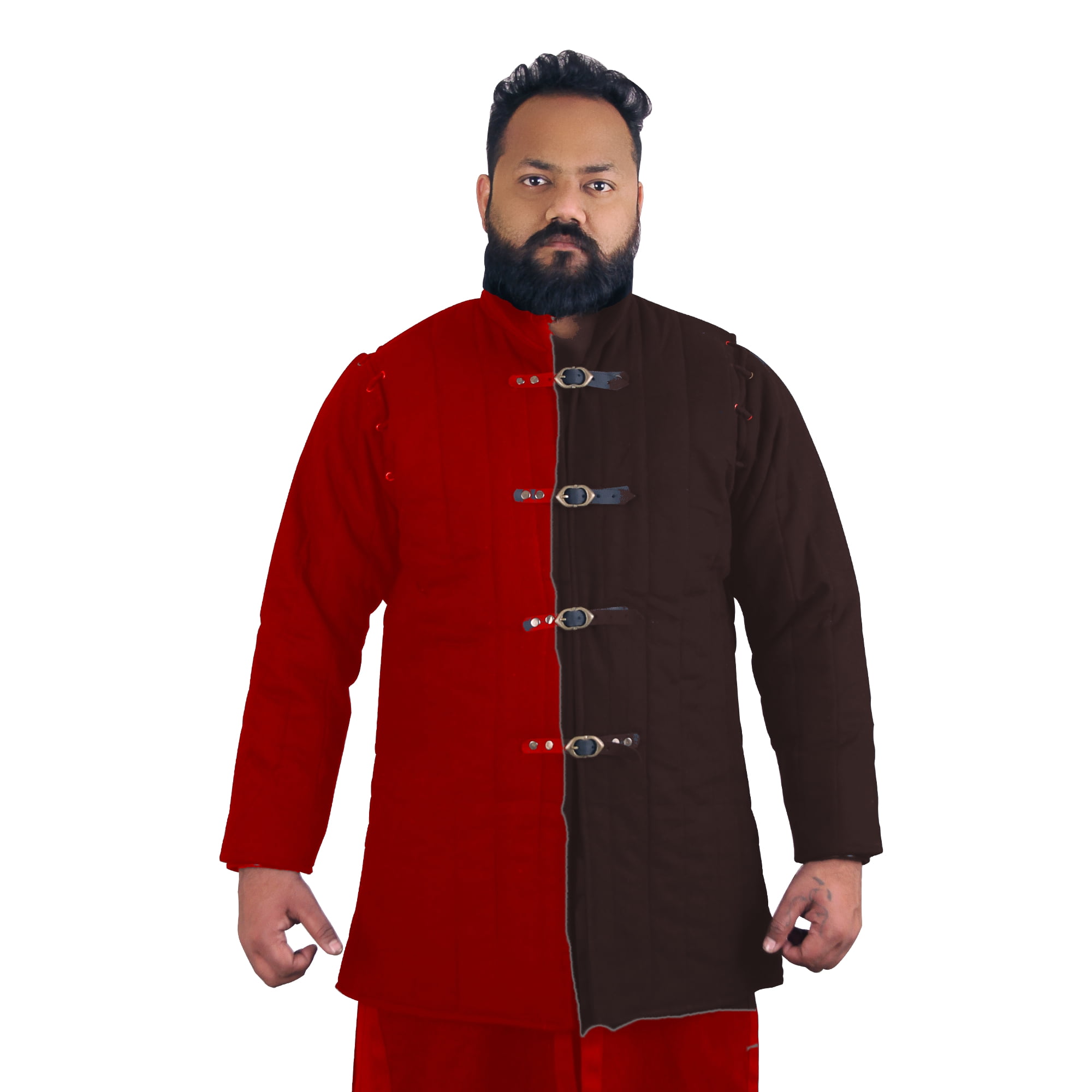 The Medievals Men Fancy Dress Thick Padded Gambeson Coat Aketon Jacket
