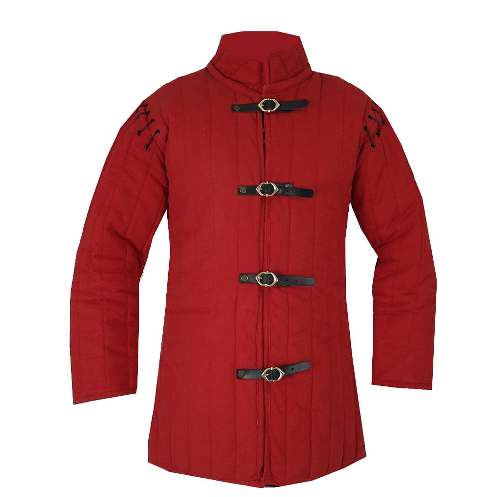 The Medievals Men Fancy Dress Thick Padded Gambeson Coat Aketon Jacket