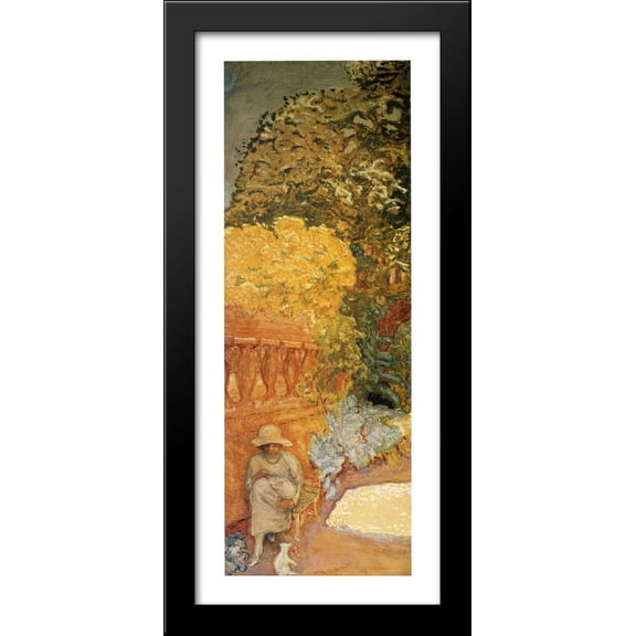 The Mediterranean. Triptych 18x40 Large Black Wood Framed Print Art by Pierre Bonnard