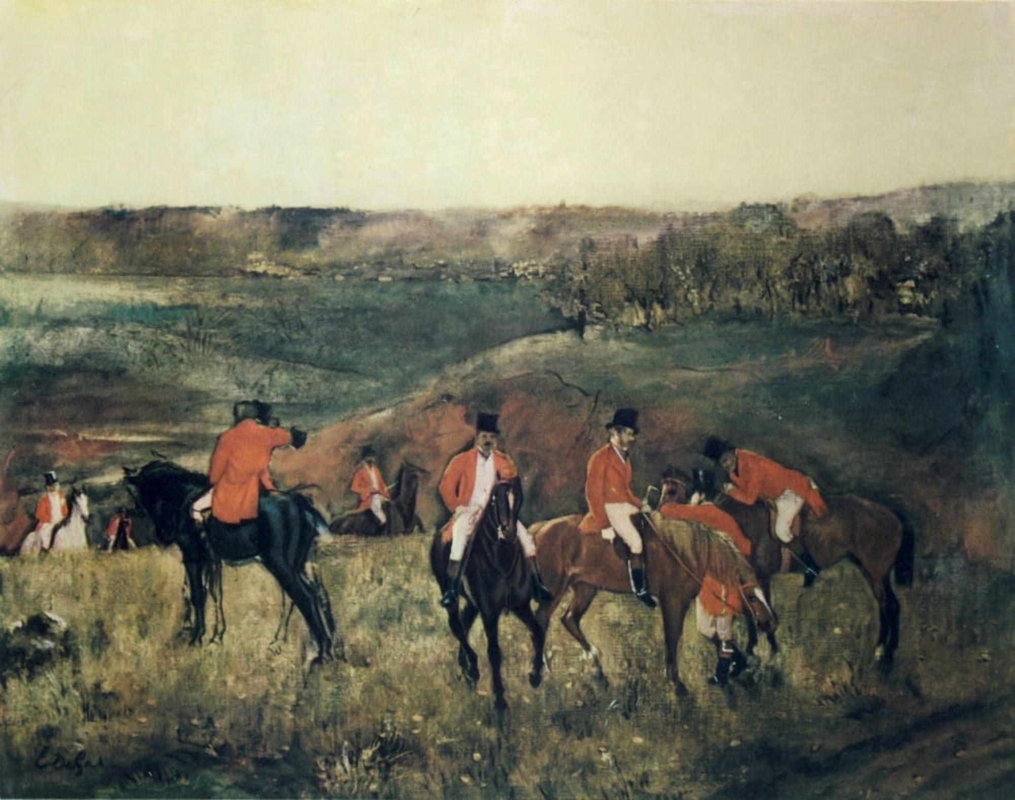 The Meet c1864 Canvas Art - Edgar Degas (24 x 36)