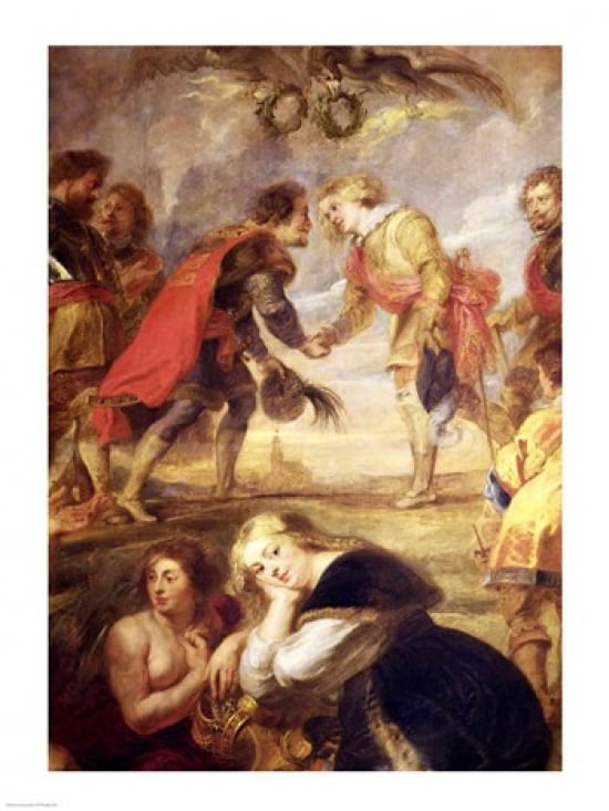 The Meeting of Ferdinand II Canvas Art - Peter Paul Rubens (18 x 24)