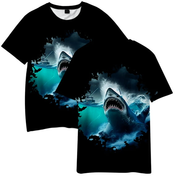 The Meg 2: The Trench 3D Short Sleeve T-shirts Women Man Movie Casual O-neck  Streetwear Fashion Unisex