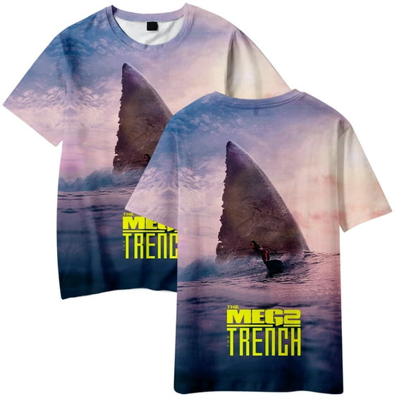 The Meg 2: The Trench 3D Short Sleeve T-shirts Women Man Movie Casual O-neck Streetwear Fashion Unisex