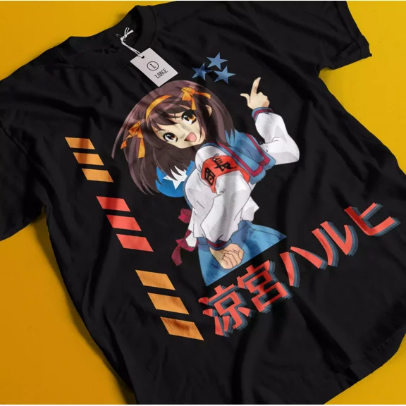 The Melancholy of Haruhi Suzumiya Shirt Kyon Tshirt Yuki T-Shirt Mikuru Anime