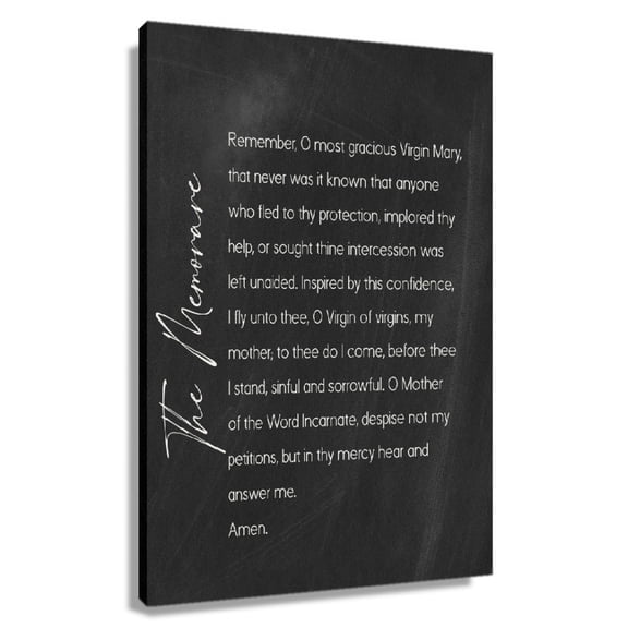 The Memorare Prayer Quotes Wall Art Prints Poster Printing Printed Canvas Painting Panels Artwork for Living Room Wall Hanging Kitchen