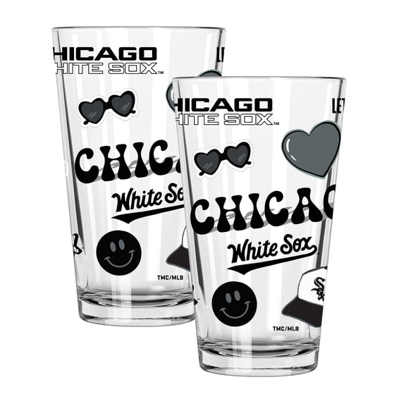 The Memory Company Chicago White Sox Loco 16oz Pint Glass Two-Piece Set