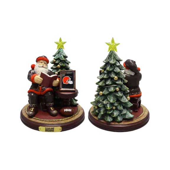 The Memory Company Cleveland Browns Christmas Story Santa Figurine