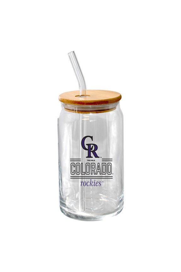 Colorado Rockies 16oz. Classic Crew Beer Glass with Bamboo Lid