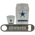 thumbnail image 1 of The Memory Company Dallas Cowboys Three-Pack Beer Glass, 2oz. Shot Glass & Bottle Opener Set, 1 of 1