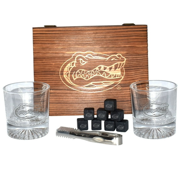 The Memory Company Florida Gators 2-Pack Rocks Glass Box Set with Stone Cubes