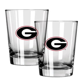 The Memory Company Georgia Bulldogs 15oz. Two-Pack Rocks Glass Gift Set
