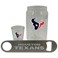 thumbnail image 1 of The Memory Company Houston Texans Three-Pack Beer Glass, 2oz. Shot Glass & Bottle Opener Set, 1 of 1