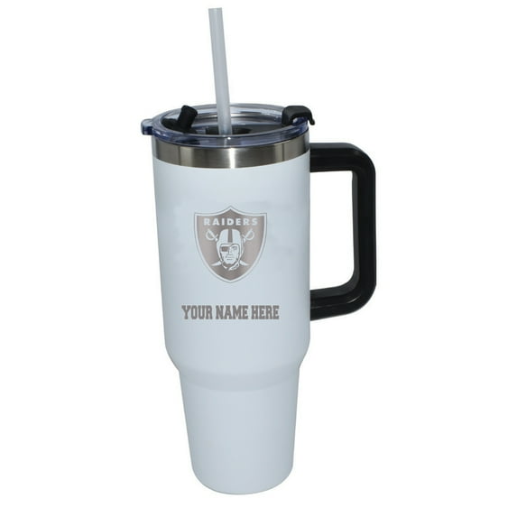 The Memory Company Las Vegas Raiders Personalized White 40oz. Colossal Tumbler