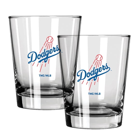 The Memory Company Los Angeles Dodgers 15oz. Two-Pack Rocks Glass Gift Set