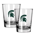thumbnail image 1 of The Memory Company Michigan State Spartans 15oz. Two-Pack Rocks Glass Gift Set, 1 of 1