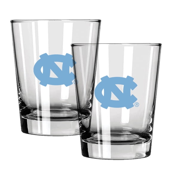 The Memory Company North Carolina Tar Heels 15oz. Two-Pack Rocks Glass Gift Set
