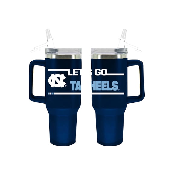 The Memory Company North Carolina Tar Heels 40oz. Stainless Steel Team Color Tumbler with Flip Straw