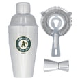 thumbnail image 1 of The Memory Company Oakland Athletics Stainless Steel Shaker, Strainer & Jigger Set, 1 of 1