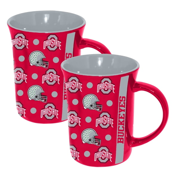 The Memory Company Ohio State Buckeyes 2-Pack 15oz. Line Up Ceramic Mugs