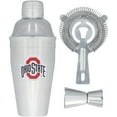thumbnail image 1 of The Memory Company Ohio State Buckeyes Stainless Steel Shaker, Strainer & Jigger Set, 1 of 1