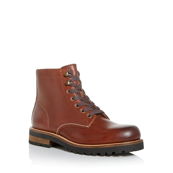 The Men's Store Men's Brown Leather Pierce Lug Sole Boots