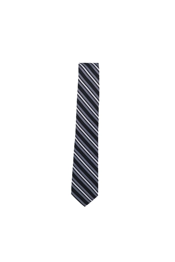 Men's Neck Tie One Plaid Skinny Slim Silk Black One Size