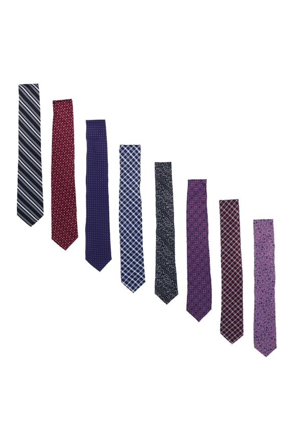 Men's Neck Tie One Slim SKinny Floral Silk Blue One Size