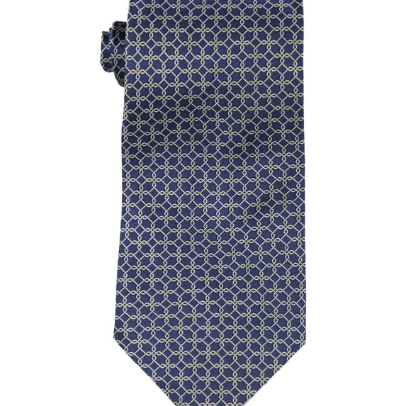 The Men's Store Mens Chain Link Self-tied Necktie, Blue, One Size