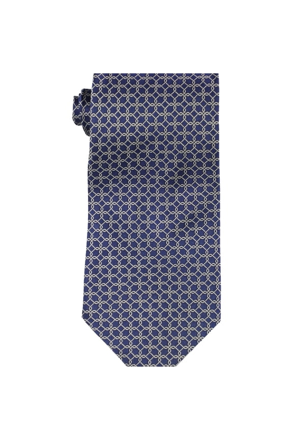 Mens Chain Link Self-tied Necktie, Blue, One Size