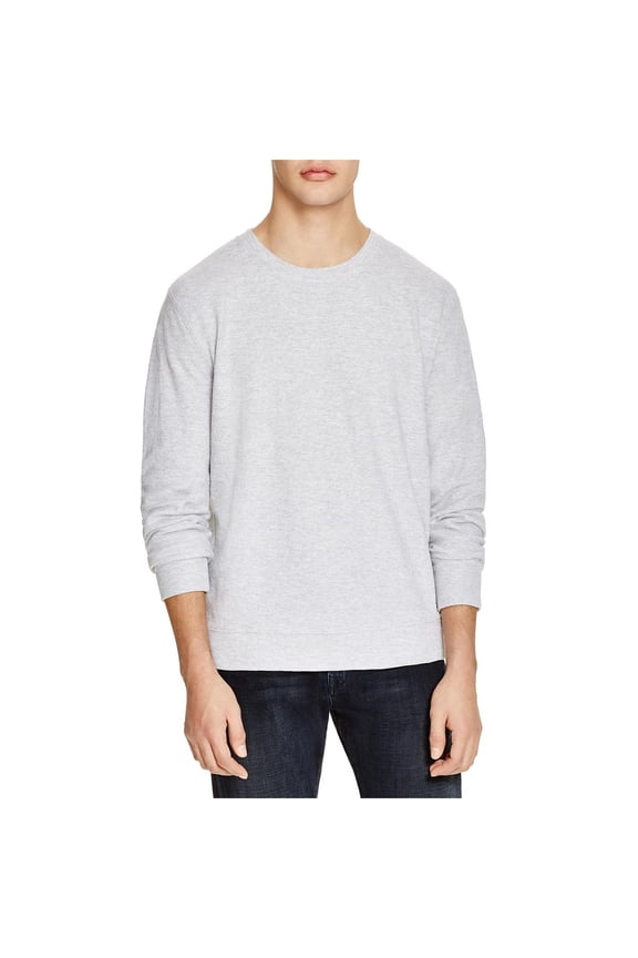 Mens Cotton Terry Cloth Crew Sweatshirt Gray XL