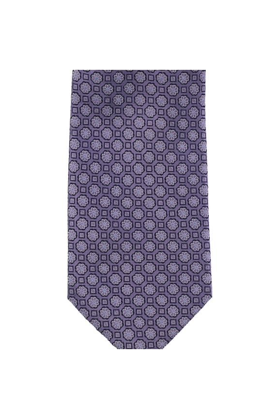 Mens Floral Medallion Self-tied Necktie, Purple, One Size