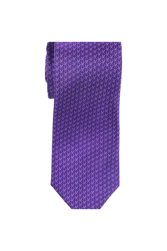 Mens Floral Self-tied Necktie, Purple, One Size
