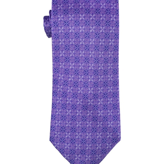 The Men's Store Mens Geo Link Self-tied Necktie, Purple, One Size