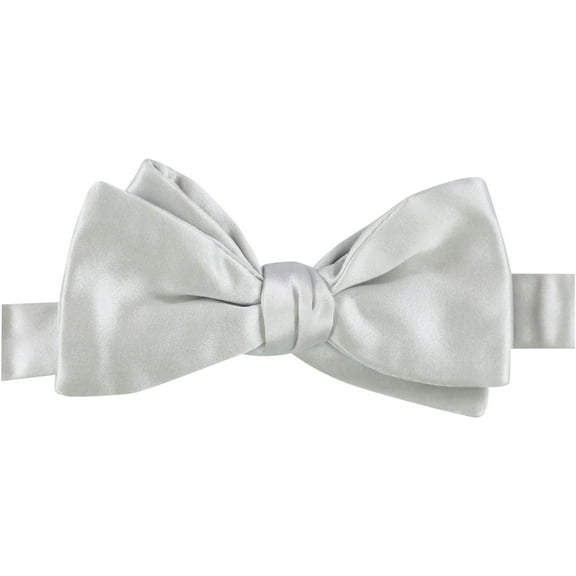 The Men's Store Mens Hand Self-tied Bow Tie, Grey, One Size