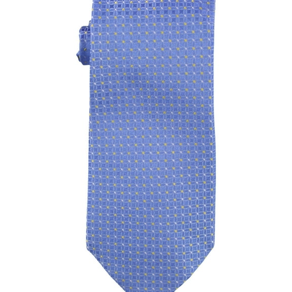 The Men's Store Mens Linked Circles Self-tied Necktie, Blue, One Size