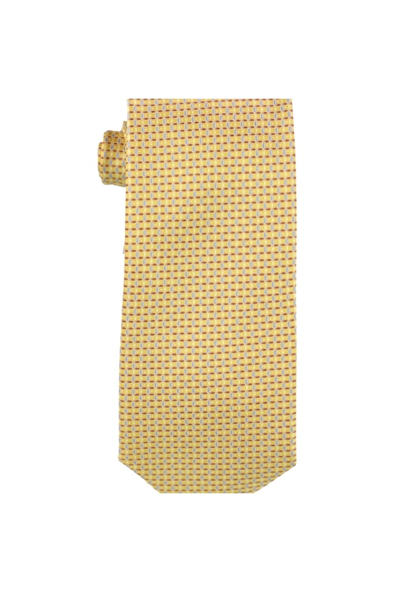 Mens Linked Circles Self-tied Necktie, Yellow, One Size