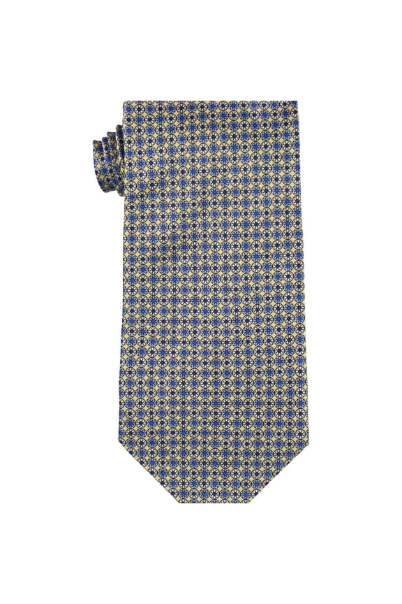 Mens Mini Circles Self-tied Necktie, Yellow, One Size