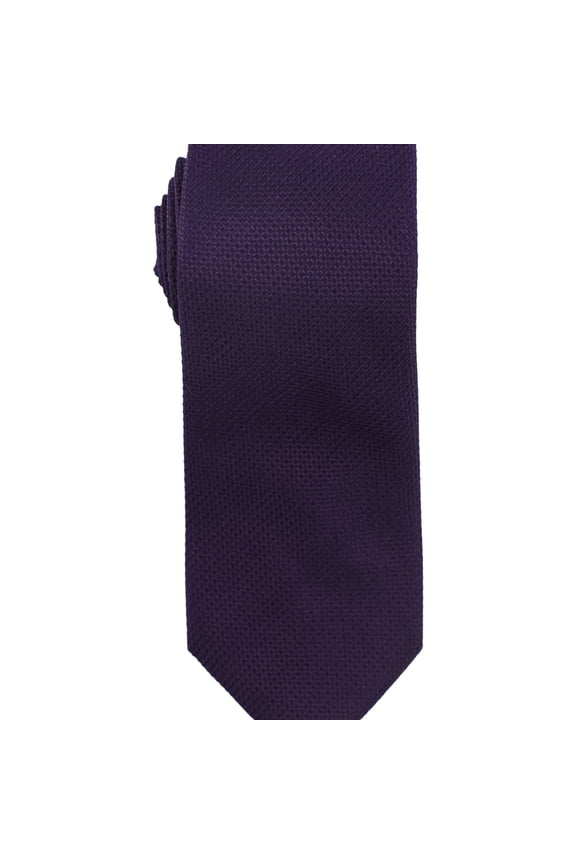Mens Purple Solid Self-tied Necktie, Purple, One Size