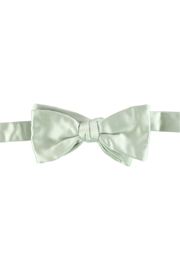 Mens Silver Satin TBT Self-tied Bow Tie, Grey, One Size