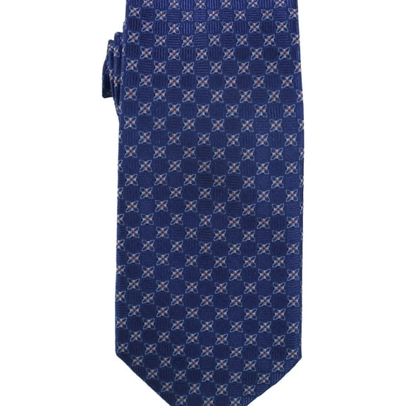 The Men's Store Mens Textured Florette Neat Self-tied Necktie, Blue, One Size