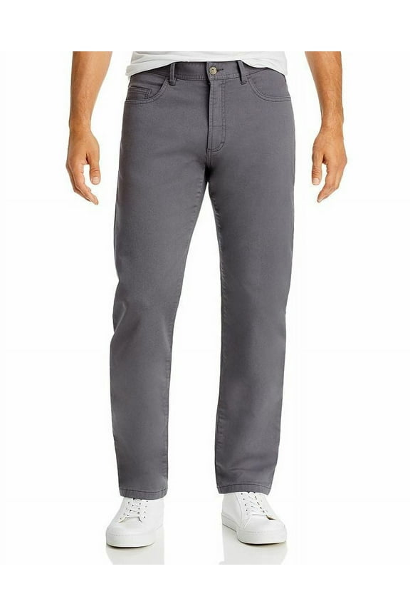 The Men's Store Premium Five-Pocket Slim Fit Stretch Chino Pants Pavement-36/34