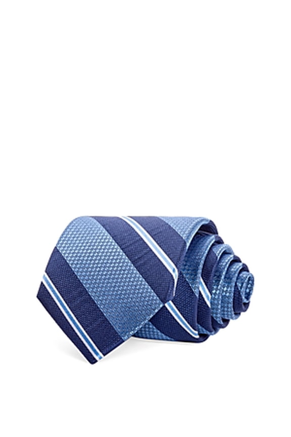 Stripe Silk Classic Tie Blue Necktie